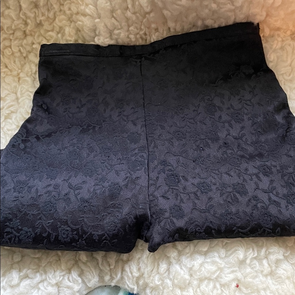 579 Black Textured Trousers - Picture 4 of 6